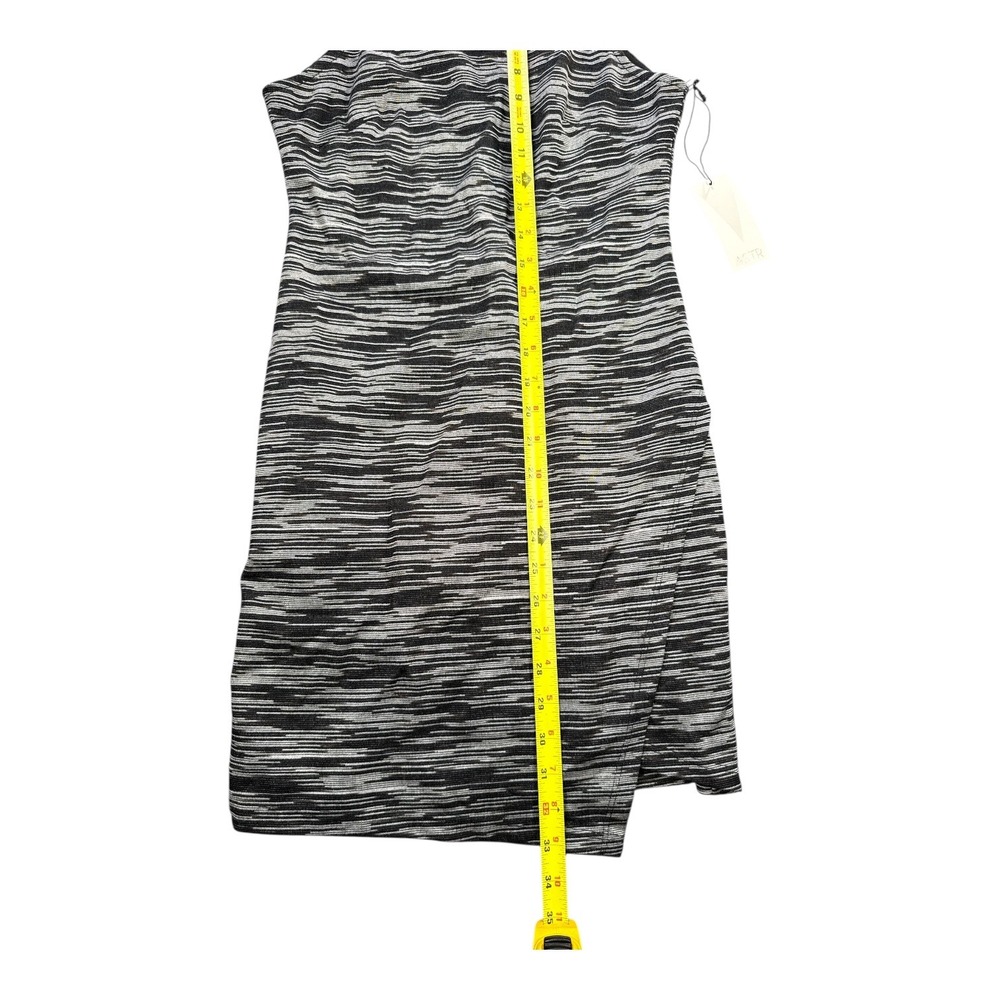 ASTR Black White Striped Halter Neck Midi Dress Sparkle Metallic‎ Size Medium - Picture 6 of 6